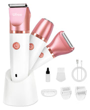 Load image into Gallery viewer, Ufree Bikini Trimmer Electric Razors for Women, Ceramic Blade Body Hair Trimmer, IPX7 Waterproof Rechargeable Lady Shaver, Personal Groomer for Legs & Pubic Hair, Gifts for Women, Gold