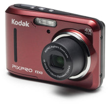 Load image into Gallery viewer, Kodak PIXPRO Friendly Zoom FZ43-RD 16MP Digital Camera with 4X Optical Zoom and 2.7" LCD Screen (Red)