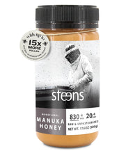 Load image into Gallery viewer, Steens Manuka Honey - MGO 830+ - Pure & Raw 100% Certified UMF 20+ Manuka Honey - Bottled and Sealed in New Zealand - 17.6 Ounce (Pack of 1) New Version