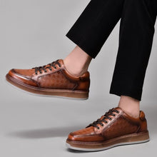 Load image into Gallery viewer, Casual Sneaker, Genuine Leather Lace-up Oxford Shoes for Men Brown 10