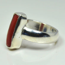 Load image into Gallery viewer, Gemsonclick Natural Red Coral 925 Silver Ring For Women 3 Ct Chakra Healing Size 5,6,7,8,9,10,11,12,13