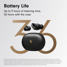 Load image into Gallery viewer, Beats Studio Buds + | True Wireless Noise Cancelling Earbuds, Enhanced Apple & Android Compatibility, Built-in Microphone, Sweat Resistant Bluetooth Headphones, Spatial Audio - Black/Gold