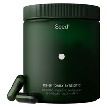 Load image into Gallery viewer, Seed DS-01 Daily Synbiotic - Prebiotic and Probiotic (60 Capsules) - 53.6 Billion AFU - Digestive Health, Gut Health, and Immune Health - Multi-Strain Probiotics for Women & Men - Vegan & Shelf-Stable