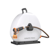 Load image into Gallery viewer, Giraffe Tools Retractable Heavy Duty Hose Reel, 5/8" x 92FT Automatic Rewind Garden Hose Reel with 360° Swivel Base, Ground Mounted for Lawn, Patio, Concrete Floor & Yard Watering