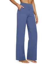 Load image into Gallery viewer, G4Free Sweatpants Women Lightweight Comfy Yoga Dress Pants Wide Straight Leg Full Length Tummy Control Leggins(Denim Blue,S,Regular)