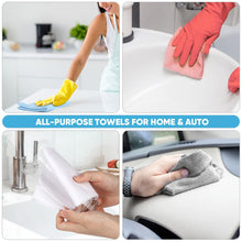 Load image into Gallery viewer, AIDEA Microfiber Cleaning Cloth Roll, Grey 75PK, Reusable Paper Towels Tear Away Cloth, Microfiber Towels for Cars, Wash Cloths, Lint Free Rags for House, Kitchen,Window,Cleaning Supplies 11.5"×11.5"