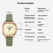 Load image into Gallery viewer, Valence Womens Watches, 2025 Italian Genuine Leather Small Face Wristology Watches for Women, Valentine's Day Gift Fashion Ladies Watch, Advanced Texture Dial Watches with Green Cloth Strap