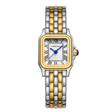 Load image into Gallery viewer, CHEETAH Watches for Women with Small Two-Tone Vintage Bracelet, Rectangular Case Roman Dial