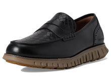 Load image into Gallery viewer, Cole Haan Men's Zerogrand Remastered Penny Loafers, Black Stamped/Lava/Irish Coffee, 9.5