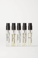 Load image into Gallery viewer, Robert Piguet L'Expérience Piguet Discovery Set | Includes Fracas, Casbah, V, Oud Délice and Notes, 0.08 Fl Oz