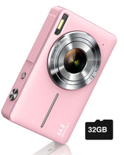 Load image into Gallery viewer, Digital Camera, FHD 1080P Camera, Digital Point and Shoot Camera with 16X Zoom Anti Shake, Compact Small Camera for Boys Girls Kids
