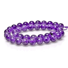 Load image into Gallery viewer, MJDCB 5A Natural South Africa Amethyst Gemstone Round Stone Beads for Jewelry Making DIY Bracelet Necklace (6mm)