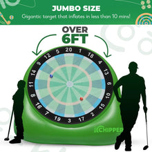 Load image into Gallery viewer, SWOOC Games – Bull Chipper™ | Giant Golf Darts (Over 6ft Tall) w/ 10+ Golf Games | Backyard Golf Game with Air Pump | Yard Games for Adults | Giant Outdoor Games for Adults and Family | Outside Games