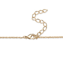 Load image into Gallery viewer, PalmBeach Yellow Gold-Plated Oval Shaped Genuine Green Jade, Tiger's Eye, Opal, Coral and Onyx Pendant (27mm) with 18 inch Chain