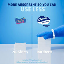 Load image into Gallery viewer, Charmin Ultra Soft Cushiony Touch Toilet Paper, 18 Family Mega Rolls = 90 Regular Rolls