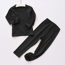 Load image into Gallery viewer, Girls Underwear Kids Thermal Underwears Toddler Winter Base Layer Long Johns Sets for Boys A Black Medium (90) /2T-3T