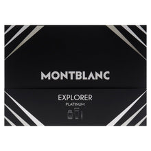 Load image into Gallery viewer, Mont Blanc Explorer Platinum Set 3.4oz EDP & .25oz EDP & 3.4oz SG