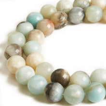 Load image into Gallery viewer, 60pcs 6mm Natural Amazonite Beads Gemstone Beads Round Loose Beads for Jewelry Making