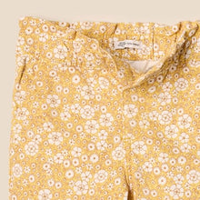 Load image into Gallery viewer, Amazon Essentials x Sofia Grainge Baby Girls' Straight Leg Jean with Ruffle, Light Yellow Delicate Floral, 6-9 Months