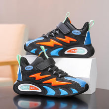 Load image into Gallery viewer, GLYGML Kids Shoes Boys Girls Tennis Shoes Running Walking Lightweight Breathable Sneakers Non-Slip Fashion Athletic Fitness Shoes for Little Kid/Big Kid Black Orangee Size 12