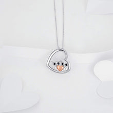 Load image into Gallery viewer, KINGWHYTE Owl Jewelry S925 Sterling Silver Double Owl Necklace Love Heart Pendant Owl Gifts for Women Owl Lover