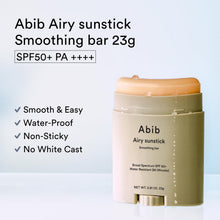 Load image into Gallery viewer, Abib Airy Sunstick Smoothing Bar SPF50 | Non-Sticky Matte Finish Sun Protection for Face and Body, Long-lasting Korean Sun Stick