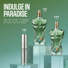 Load image into Gallery viewer, Jean Paul Gaultier Le Beau Paradise Garden Eau de Parfum for Men - Long Lasting Fresh Woody Aquatic Mens Cologne with Coconut Water, Green Fig & Sandalwood - Designer Fragrance Spray, 2.5 oz
