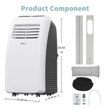 Load image into Gallery viewer, Shinco 8,000 BTU Portable Air Conditioner - 3-in-1 Cool/Dehumidifier/Fan for Rooms Up to 350 sq.ft, Remote Control & 24H Timer, Compact AC Unit for Bedroom/Office