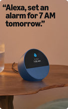 Load image into Gallery viewer, Amazon Echo Spot (newest model), Great for nightstands, offices and kitchens, Smart alarm clock, Designed for Alexa+, Ocean Blue