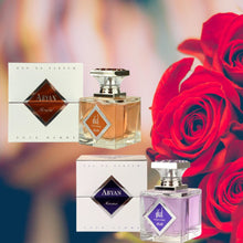 Load image into Gallery viewer, RASASI Abyan EDP (Couple Set) Men & Women - 95 ML (3.2 oz) I Amber, Wood, Vanilla, Leather, Musk & Woody I