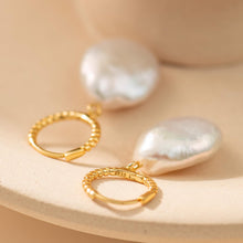 Load image into Gallery viewer, Vitalitti Baroque Pearl Drop Dangle Earrings, Dainty Gold Earrings for Women, Luxury Lustrous Baroque Pearl Jewelry