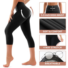 Load image into Gallery viewer, 4 Pack Leggings for Women Butt Lift High Waisted Tummy Control No See-Through Yoga Pants Workout Running Leggings