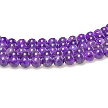 Load image into Gallery viewer, MJDCB 5A Natural South Africa Amethyst Gemstone Round Stone Beads for Jewelry Making DIY Bracelet Necklace (6mm)