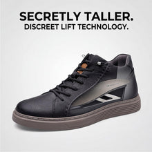 Load image into Gallery viewer, Elevator Shoes for Men, 2.36" Height Increasing High Top Sneakers with Hidden Insoles, Casual Dress Leather Shoes, Non-Slip Sole Black 43