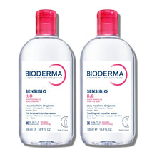 Load image into Gallery viewer, Bioderma Sensibio H2O Micellar Water, Duo Pack Makeup Remover Cleanser, Gentle for Skin, Fragrance-Free & Alcohol-Free, Gentle Face Cleanser for Sensitive Skin