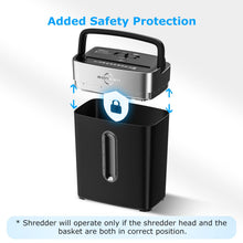 Load image into Gallery viewer, BONSEN Shredder for Home Office, 8-Sheet Crosscut Credit Card Shredder, Small Paper Shredder for Home Use with 4 Gallons Wastebasket, High Security Level P-4, ETL Certification (S3101)