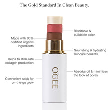 Load image into Gallery viewer, Ogee Face Stick Radiant Collection Trio - Contour Stick Makeup Collection - Certified Organic Contour Palette - Includes Bronzer Stick, Blush Stick & Highlighter Stick