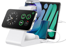 Load image into Gallery viewer, Charging Station for iPhone,5 in 1 Wireless Charger Stand Dock for Apple: Mag-Safe Charging Station for Multiple Devices Apple iPhone 16 15 14 13 12 Pro Max Plus Apple Watch iWatch Magnetic(White)