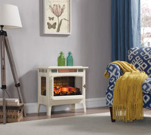 Load image into Gallery viewer, duraflame Freestanding Electric Fireplace Stove Heater with 3D Flame Effect for 1,000 Sq. Ft. Room, Cream