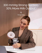 Load image into Gallery viewer, eufy Security Heated Breast Pump S1, Hands-Free Breast Pump with Industry-Leading HeatFlow Tech, App-Controlled OptiRhythm, 300 mmHg Strong Suction, Leakproof, Slim and 46 dB Quiet for in-Bra Use