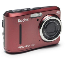 Load image into Gallery viewer, Kodak PIXPRO Friendly Zoom FZ43-RD 16MP Digital Camera with 4X Optical Zoom and 2.7" LCD Screen (Red)