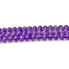 Load image into Gallery viewer, MJDCB 5A Natural South Africa Amethyst Gemstone Round Stone Beads for Jewelry Making DIY Bracelet Necklace (6mm)