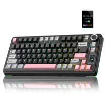 Load image into Gallery viewer, AULA S75 PRO Wireless Mechanical Keyboard with Screen&Knob, 75% Hot Swappable Gaming Keyboard with Pre-lubed Switches, RGB Backlit, PBT Keycaps Creamy Sounding Pc Gaming Keyboards