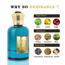 Load image into Gallery viewer, Imperial Blue Cologne for Men 3.4oz/100ml, Eau de Parfum, Long Lasting Fragrance for Men