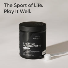 Load image into Gallery viewer, Sports Research® Creatine Monohydrate Powder w/Creapure® - Gain Lean Muscle, Improve Performance, & Support Workout Recovery* - 5g German Creatine · NSF Sport · Easy Mixing - 90 Servings (Unflavored)