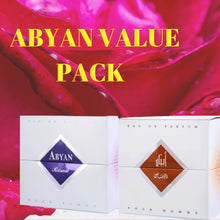 Load image into Gallery viewer, RASASI Abyan EDP (Couple Set) Men & Women - 95 ML (3.2 oz) I Amber, Wood, Vanilla, Leather, Musk & Woody I