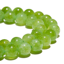 Load image into Gallery viewer, Natural Gemstone Beads 6mm Green Peridot Beads Polished Round Smooth Stone Beads for Bracelets Jewelry Making 15inch Loose Beads