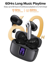 Load image into Gallery viewer, TAGRY Bluetooth Headphones True Wireless Earbuds 60H Playback LED Power Display Earphones with Wireless Charging Case IPX5 Waterproof in-Ear Ear buds with Mic for TV Smart Phone Laptop Computer Sports