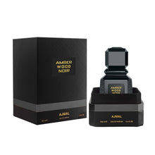 Load image into Gallery viewer, Ajmal Amber Wood Noir Eau De Parfum 3.4 Oz / 100 ML For Men & Women - Long Lasting Citrus, Aromatic Fragrance - Made in Dubai