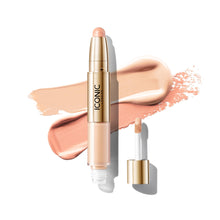 Load image into Gallery viewer, ICONIC LONDON Radiant Concealer & Brightening Duo | Creamy Liquid + Brightening Crayon Dual Ended Concealer, Cruelty Free, Vegan Makeup (Neutral Fair) 0.08 oz